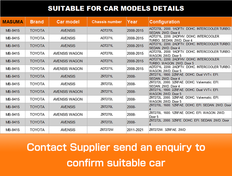 MASUMA Auto Suspension Systems Ball Joint 43330-09770 for TOYOTA AVENSIS WAGON ZRT272W
