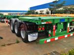 30 Tons Skeletal Container Trailer , 2 Axle 20 Foot Skeleton Semi Trailer