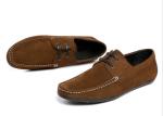 Fashion Flats British Mens Leather Loafers Luxury Brand Handmade Suede Shoes