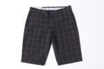 100% Cotton Chino Plaid Shorts Outfit Men Navy Black For Sports