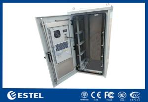 Quality 20U Capacity Outdoor Telecom Enclosure Galvanized Steel Single Wall With Heat Insulation For Pole Mounted wholesale
