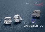 White Color Asscher Cut Moissanite Loose Stones For Pendant / Earring
