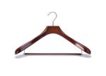Glossy Luxury Wooden Coat Hangers For Men'S Suit / Pants / Jacket Customized