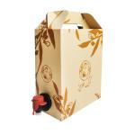 1L aluminum bib bag box packaging, with a dispenser faucet, suitable for liquid