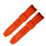 Waterproof Silicone Rubber Watch Strap Bands Curved End Rubber Watch Strap 22mm