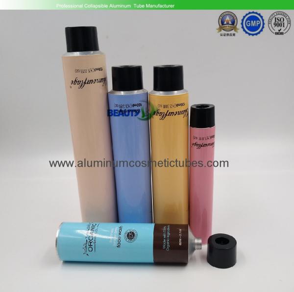 High End Aluminum Collapsible Tubes , Beauty Empty Aluminum Lotion Tubes Custom