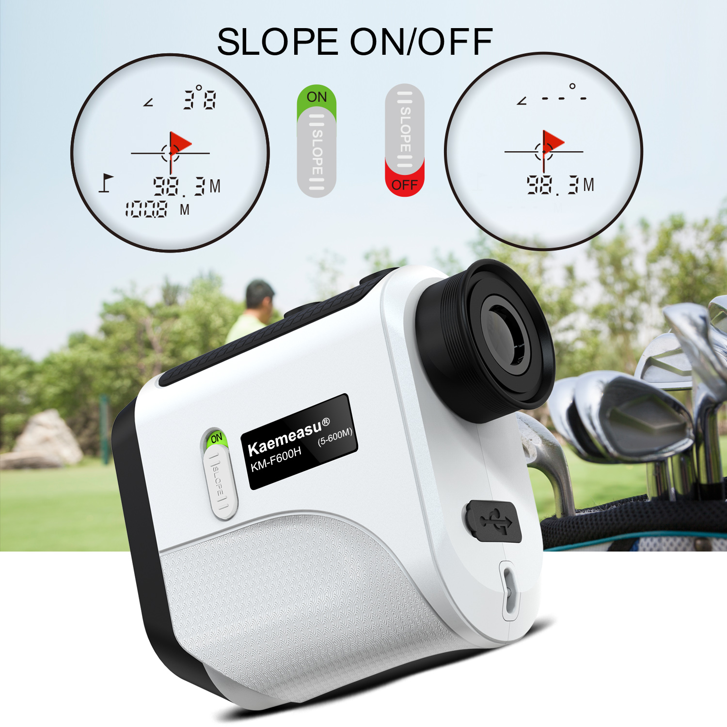 2024 new style Telescope rangefinder Handheld golf laser rangefinder Mini Laser Rangefinder with slope