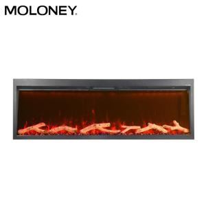 Quality 2400mm 95 Inch Fully Recessed Electric Fireplace Tempered Glass wholesale