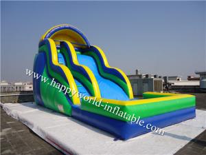Quality bounce round inflatable water slide , above ground pool water slide wholesale