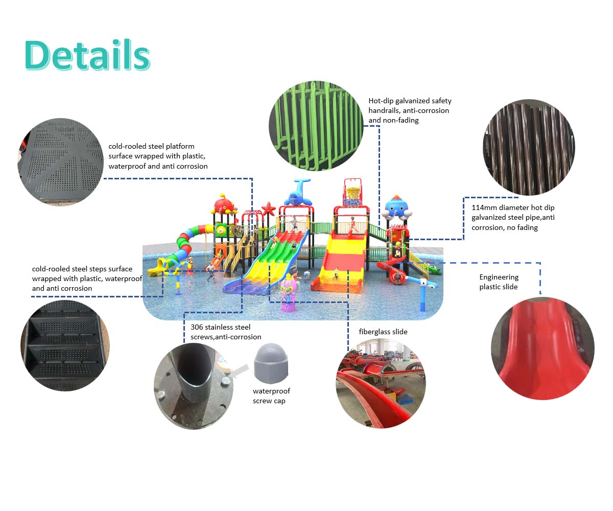 Community Project Amusement Products Outdoor Kids Plastic Slide Outdoor Park Playground Fiberglass Water Slide Price
