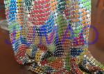 Colorful Drapes Metal Sequin Fabric Anodized Aluminum For Bag / Cloth / Table