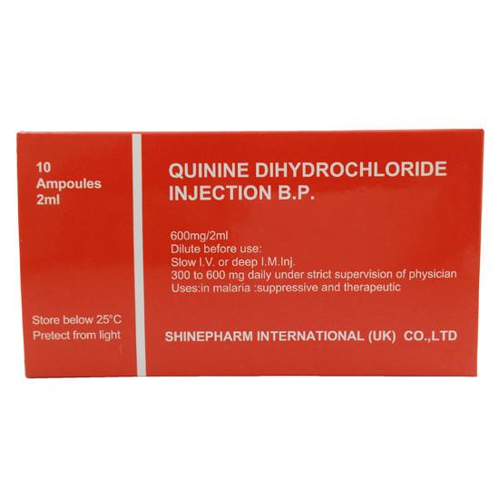 Quinine Dihydrochloride Injection 600MG/2ML antimalarial drug GMP injection BP