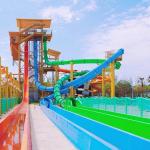 Large Water Park Equipment Fiberglass High Speed Combination Slides