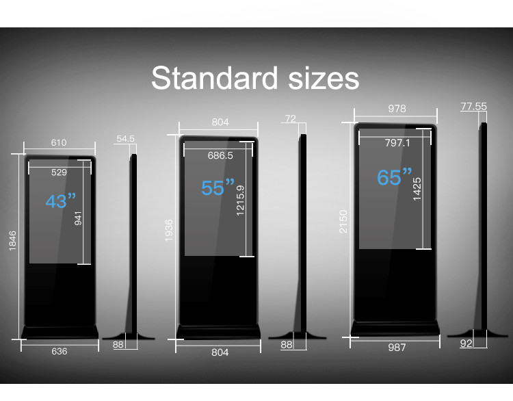 Indoor Multi Touch Digital Advertising Display Screens For Movie Theaters