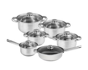 Quality Wholesale Quality 12pcs Pots 410 Stainless Steel Cooking Cookware Set wholesale