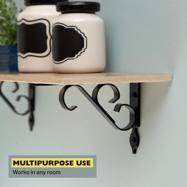 5mm Thickness Powder Coated Decorative Furniture Shelves Bracket for Items on