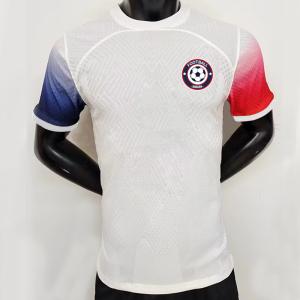 Quality 100% Polyester Custom Football Jersey 140-145gsm White Soccer Jersey wholesale