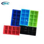 3D Square Silicone Ice Cube Trays Non Stick 15.5*11*5cm Customized