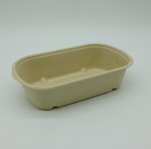 Quality Hot Cold Molded Pulp Trays Microwavable No Artificial Coating Natural Kraft Color wholesale