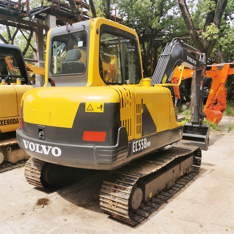 5 Ton Volvo EC55B Excavator in Good Condition with Direct Injection Engine from Korea