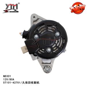 Quality ND301 12V 80A Motor Electric Alternator For Kubota Harvester 5T 10142701 wholesale