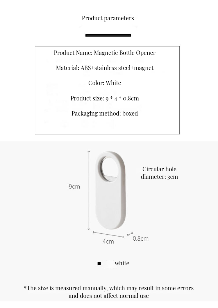 Customizable Logo Magnetic Stainless Steel Can Bottle Opener for Smooth Operation in Kitchen