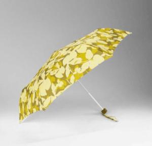 Quality Yellow Print Strong Umbrella Wind Resistant 190T Pongee Fabric Repels Dirt wholesale