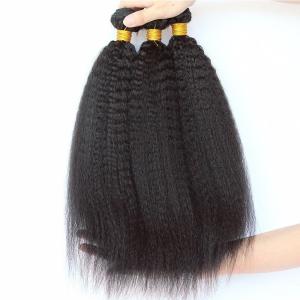 Quality Qingdao Hair 9a Grade Peruvian Hair Bundles Kinky Straight Texture 10&quot; to 30&quot; wholesale