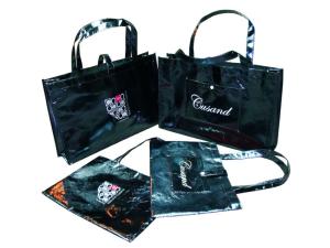 Quality Recyclable Shining Non Woven Carry Bag Logo Personized for Lady Garment wholesale