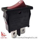 Taiwan Small Momentary Rocker Switch, R6-1, 21*10mm, Red button, SPST, 6A 250V