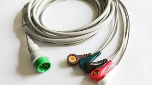 Quality Hwatime 6pin AHA 3.5m TPU ECG Cable Snap For Monitor wholesale