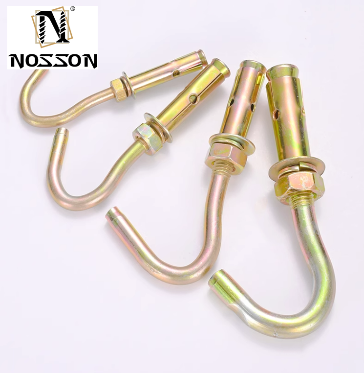 Brown Steel M6 M8 M10 Expansion Anchor Bolt Fix Bolt Shield Anchor With Hex Bolt For Heavy Duty Applications Grey Finish