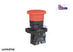 Red Push Pull Emergency Stop Push Button Switch 660V LAY5（XB2）-ET42