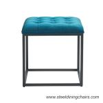 Black square tufted storage ottoman