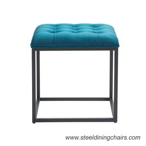 Black square tufted storage ottoman