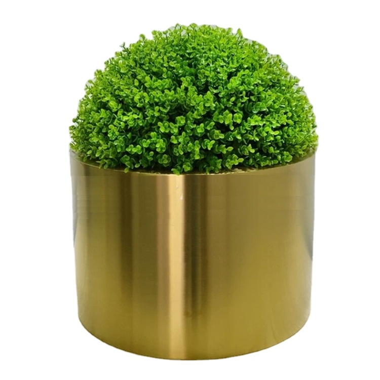 Kinds of gold flower pot planters metal round flower pot