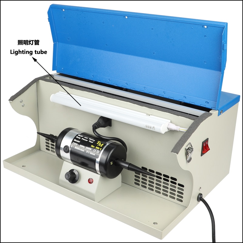 Double Head Jewelry Grinding Machine Polishing Motor With Dust Collector