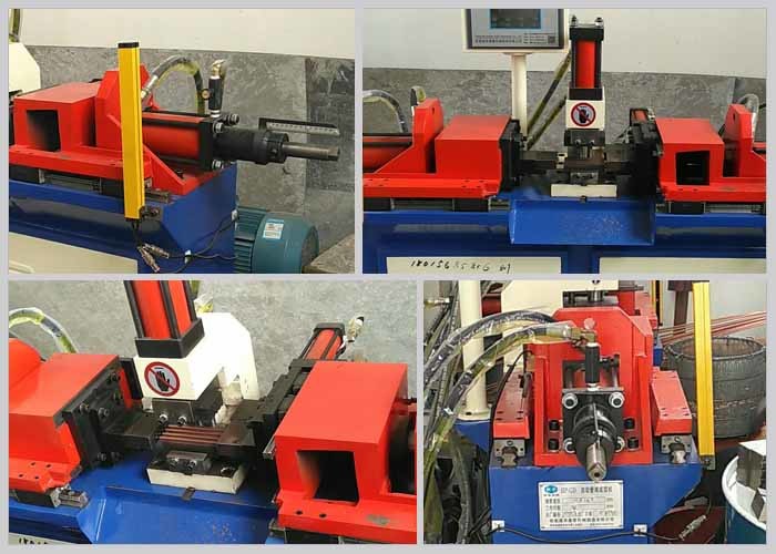 Double Head Tubeend Forming Machine , Semi Automatic Steel Pipe Forming Machine