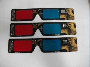 Quality Polarized Chromadetph Paper Anaglyph 3D Glasses Red Blue For 3D Picture wholesale