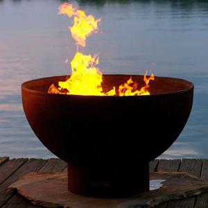 Quality Wood Burning Corten Steel Round Fire Pit For Outdoor Camping wholesale