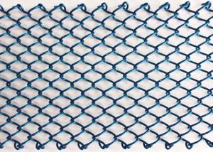 Quality 26ft Blue Metal Coil Drapery Eco Fireplace Screen Curtain Spraying Painting wholesale