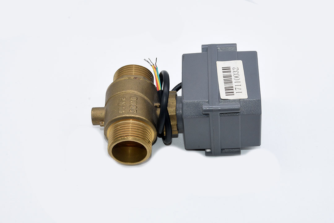 3 Way Brass Mbus Wireless Motorized Ball Valve Normally Open Temperature Control