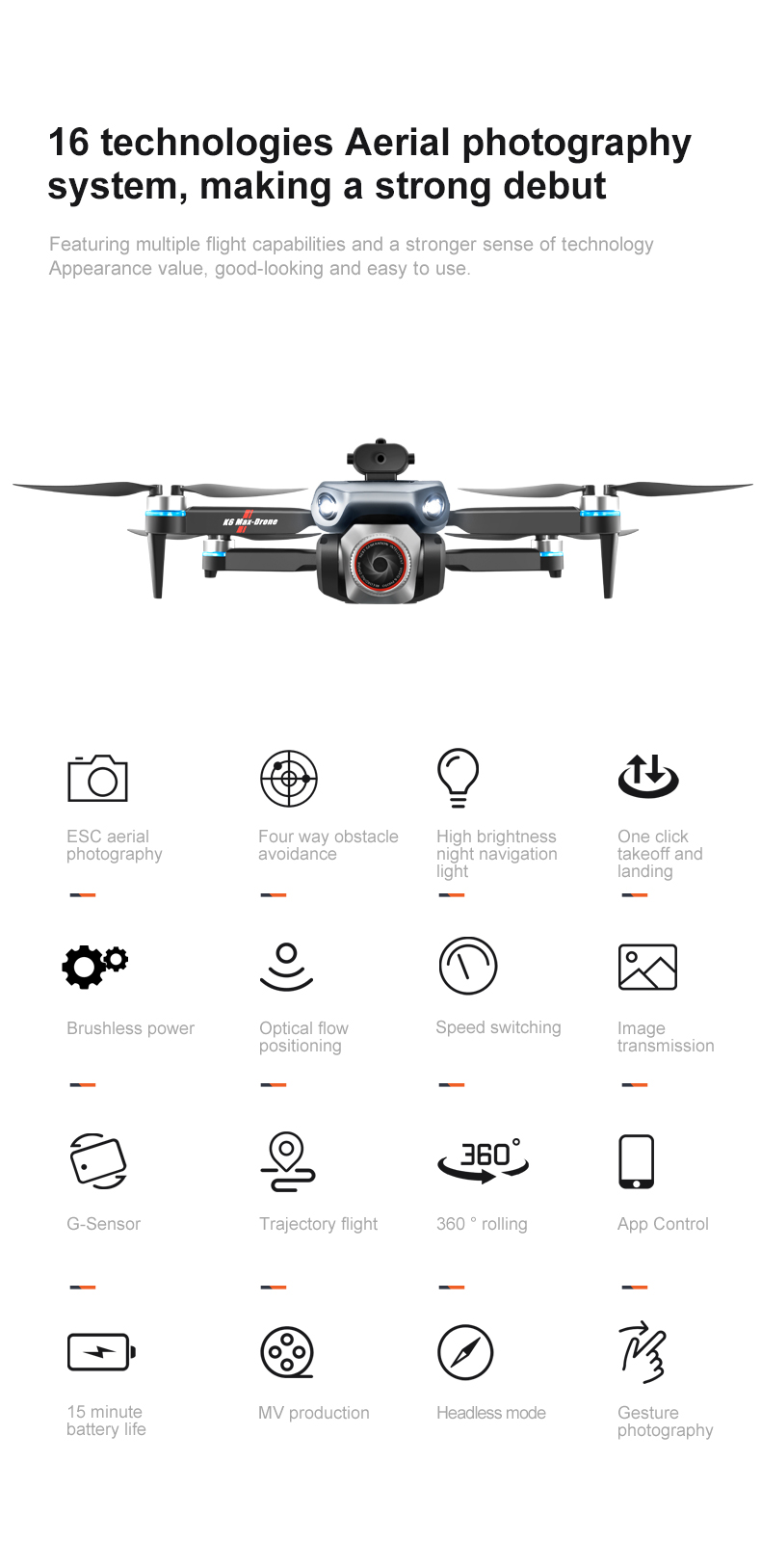 K12 Drones Design Foldable Helicopter with Screen Remote Wifi FPV Obstacle Avoidance and Other Image Transmission Distance