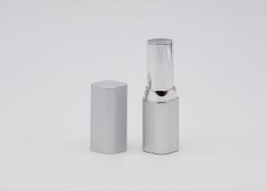 Quality Cosmetic Matte Silver Square Empty Lip Balm Containers wholesale