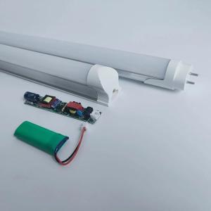 Quality No Flickering Battery Emergency LED Tube Lights with IP44 Non-Waterproof PF0.9 Milky Cover wholesale