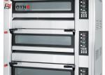 Commercial Bakery Shop 20~400°C Stainless Steel Gas Three Deck Six Trays Bread