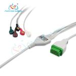 GE Marquette ECG Patient Cable AHA 2.4M Electrode Lead Wires With Snap