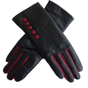 Quality Wholesale hot sale women genuine leather driving gloves with button wholesale