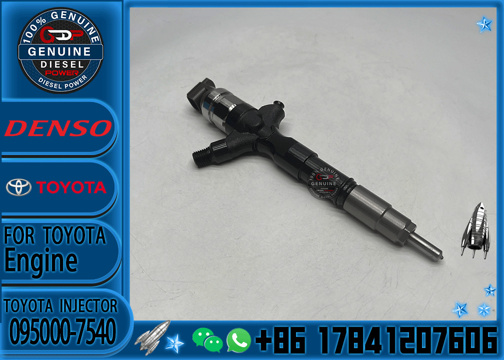 Common Rail Fuel Injector 23670-30280 095000-7540 For Toyota Hilux 1KD-FTV