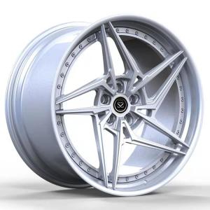 Quality Matt Silver 2-PC 6061-T6 Aluminum Rims For Ferrari Staggered 20 Inches wholesale